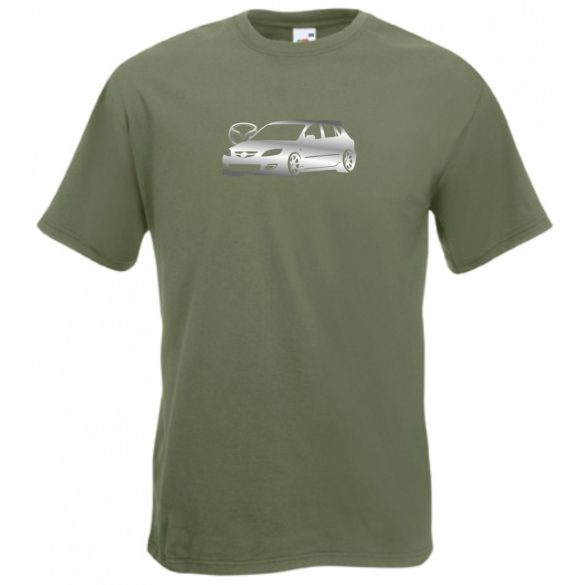 Autó fan Mazda 3 férfi rövid ujjú póló