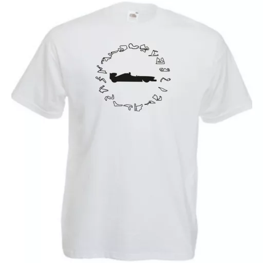 Autóverseny rajongó - pályák férfi rövid ujjú póló