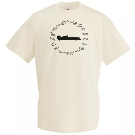 Autóverseny rajongó - pályák férfi rövid ujjú póló