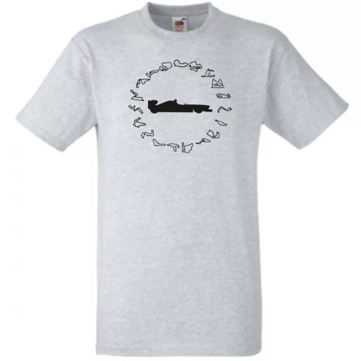 Autóverseny rajongó - pályák férfi rövid ujjú póló