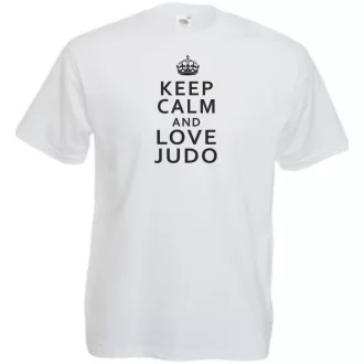 Keep Calm Love Judo férfi rövid ujjú póló