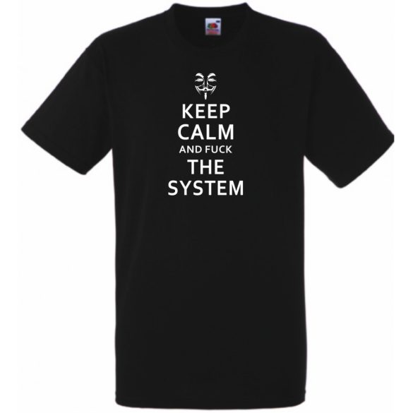 Keep Calm Styled Anonimus férfi rövid ujjú póló