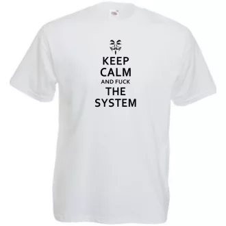 Keep Calm Styled Anonimus férfi rövid ujjú póló