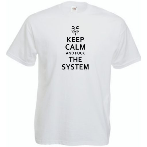 Keep Calm Styled Anonimus férfi rövid ujjú póló
