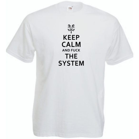 Keep Calm Styled Anonimus férfi rövid ujjú póló