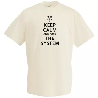 Keep Calm Styled Anonimus férfi rövid ujjú póló