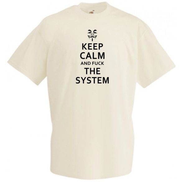 Keep Calm Styled Anonimus férfi rövid ujjú póló