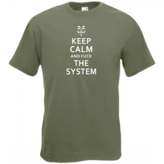 Keep Calm Styled Anonimus férfi rövid ujjú póló