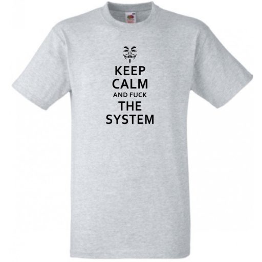 Keep Calm Styled Anonimus férfi rövid ujjú póló