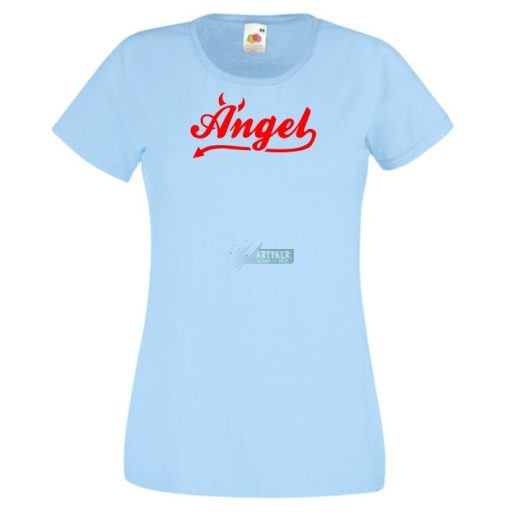 Angyali ördög vagyok női rövid ujjú póló