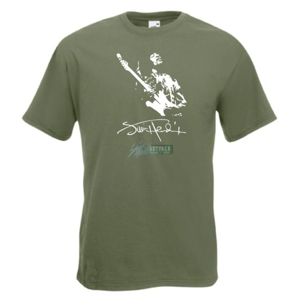 Legendás gitáros - Hendrix férfi rövid ujjú póló