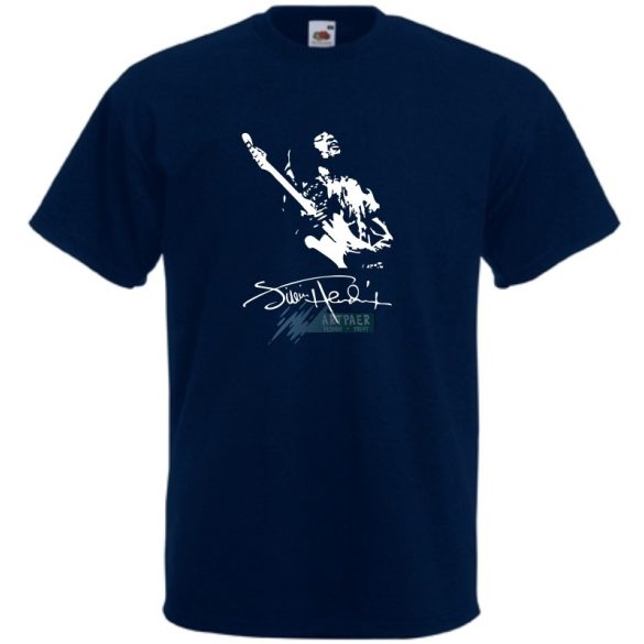 Legendás gitáros - Hendrix férfi rövid ujjú póló