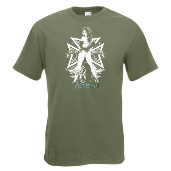 Lucky Thrteen férfi rövid ujjú póló