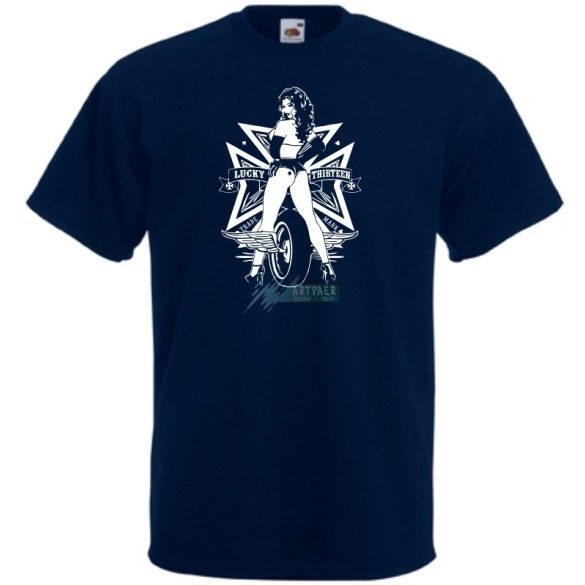 Lucky Thrteen férfi rövid ujjú póló