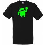 Humor - Android vs Apple férfi rövid ujjú póló