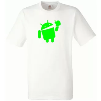 Humor - Android vs Apple férfi rövid ujjú póló