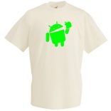 Humor - Android vs Apple férfi rövid ujjú póló