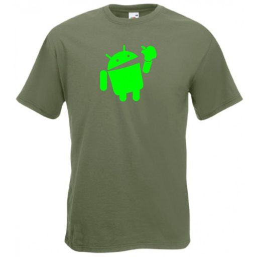 Humor - Android vs Apple férfi rövid ujjú póló