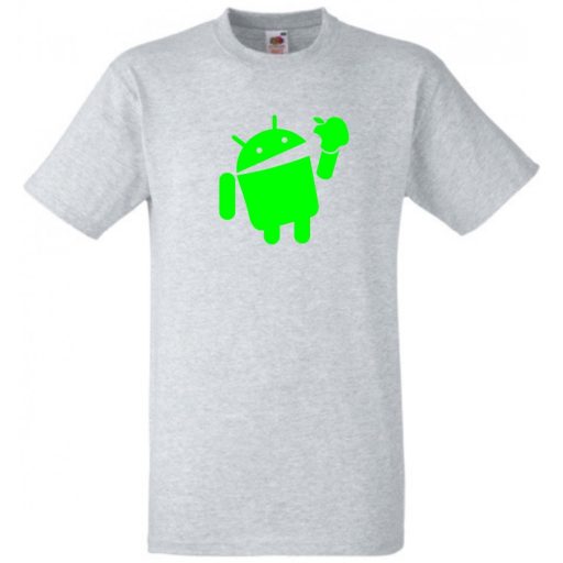 Humor - Android vs Apple férfi rövid ujjú póló