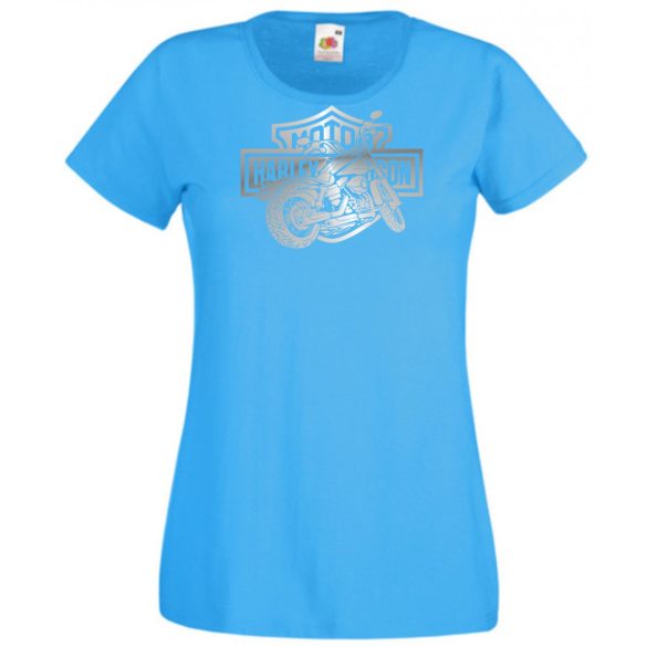 Motor fan Harley Davidson stencil női rövid ujjú póló