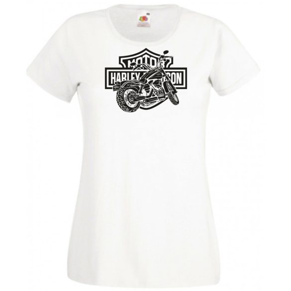 Motor fan Harley Davidson stencil női rövid ujjú póló