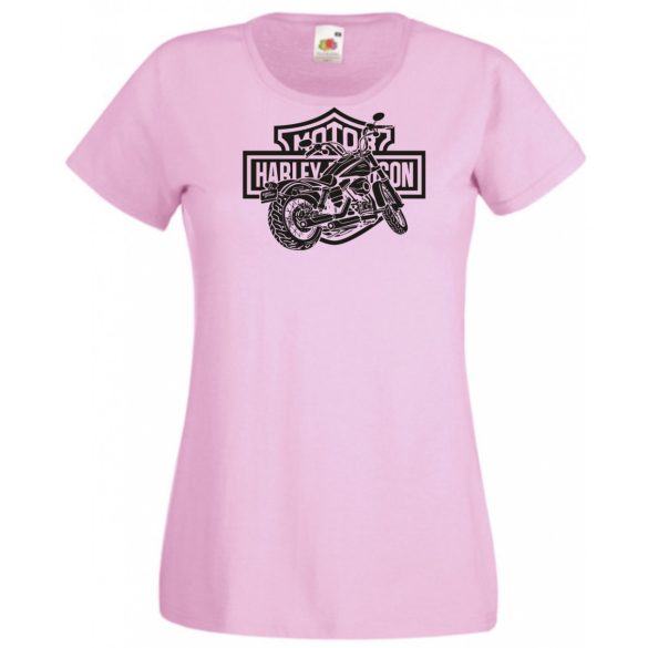 Motor fan Harley Davidson stencil női rövid ujjú póló
