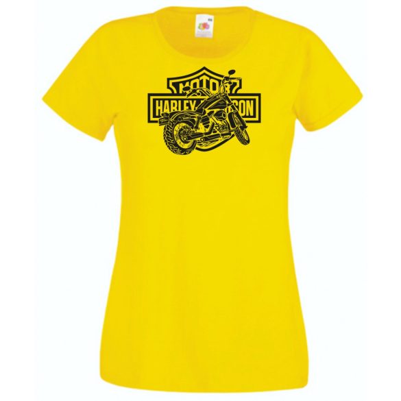 Motor fan Harley Davidson stencil női rövid ujjú póló