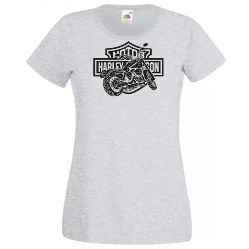 Motor fan Harley Davidson stencil női rövid ujjú póló