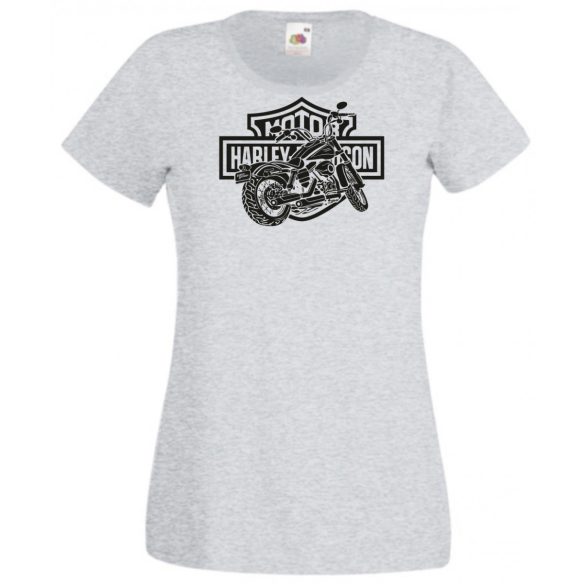 Motor fan Harley Davidson stencil női rövid ujjú póló
