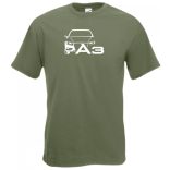 Autó fan Audi A3 minima férfi rövid ujjú póló