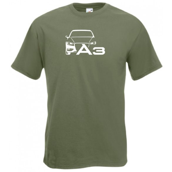 Autó fan Audi A3 minima férfi rövid ujjú póló