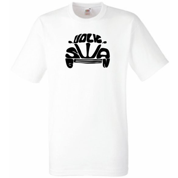 Autó fan VW bogár - betűk férfi rövid ujjú póló