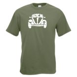 Autó fan VW bogár - betűk férfi rövid ujjú póló