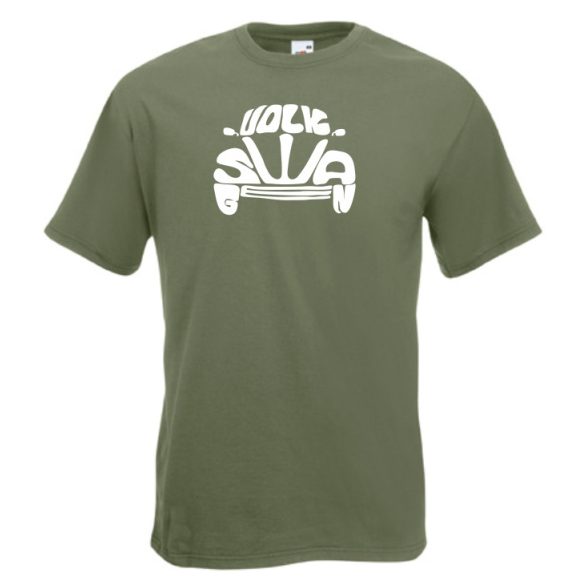 Autó fan VW bogár - betűk férfi rövid ujjú póló