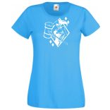 Humor - Harlequin stencil női rövid ujjú póló