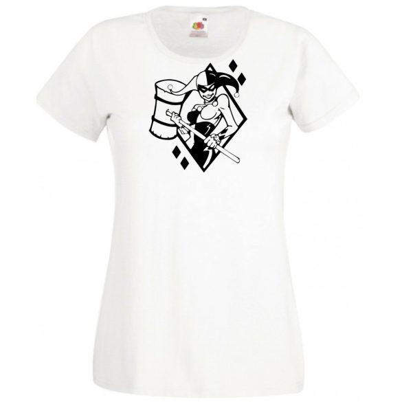 Humor - Harlequin stencil női rövid ujjú póló