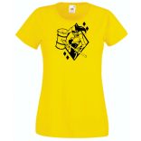 Humor - Harlequin stencil női rövid ujjú póló