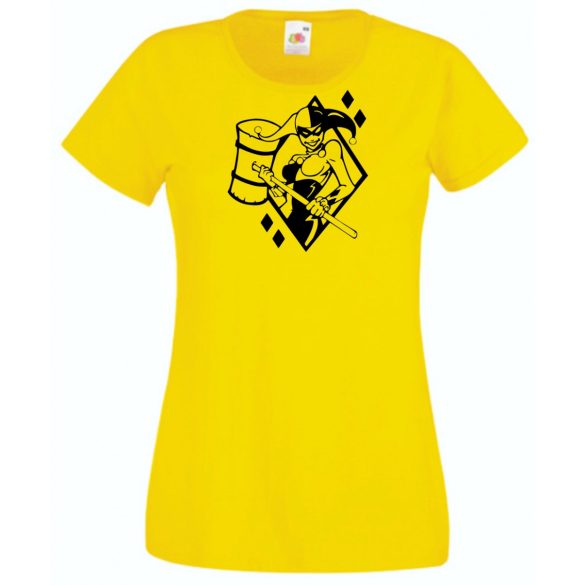 Humor - Harlequin stencil női rövid ujjú póló