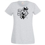 Humor - Harlequin stencil női rövid ujjú póló