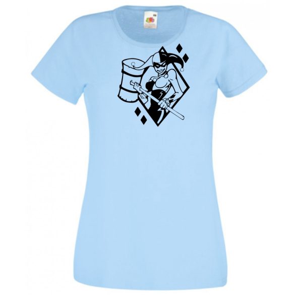 Humor - Harlequin stencil női rövid ujjú póló