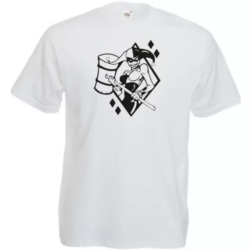 Humor - Harlequin stencil férfi rövid ujjú póló