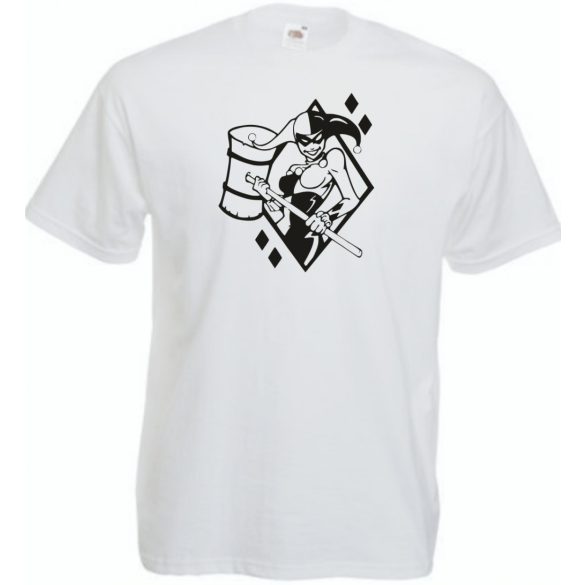 Humor - Harlequin stencil férfi rövid ujjú póló