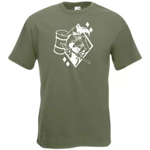 Humor - Harlequin stencil férfi rövid ujjú póló