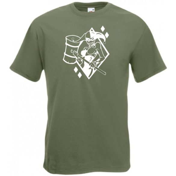 Humor - Harlequin stencil férfi rövid ujjú póló