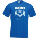 Koponya, agancs, nightmare férfi rövid ujjú póló