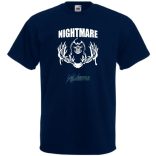 Koponya, agancs, nightmare férfi rövid ujjú póló