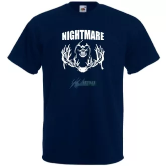Koponya, agancs, nightmare férfi rövid ujjú póló