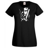 Depp - Jack Sparrow kalóz stencil női rövid ujjú póló