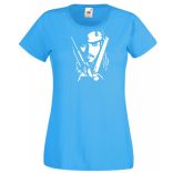 Depp - Jack Sparrow kalóz stencil női rövid ujjú póló