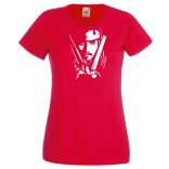 Depp - Jack Sparrow kalóz stencil női rövid ujjú póló